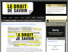 Tablet Screenshot of ledroitdesavoir.ca